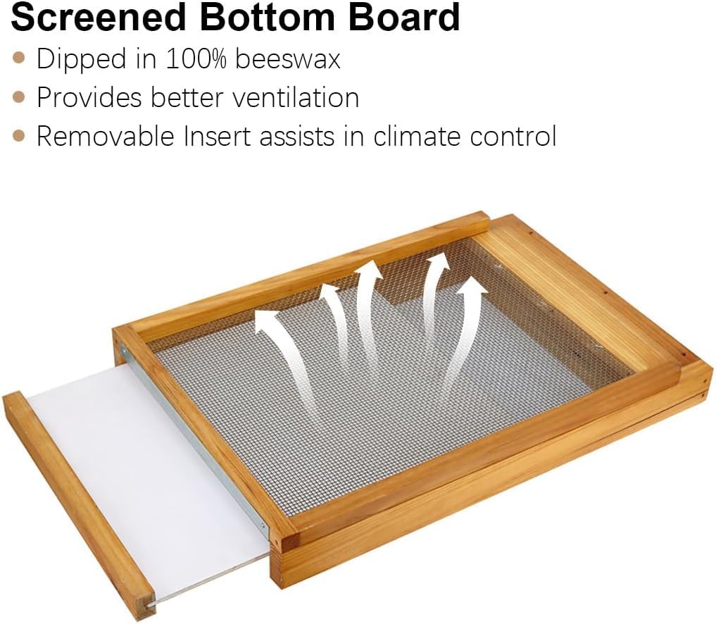 Witbee solid wood bottom board arrives ready with zero assembly.