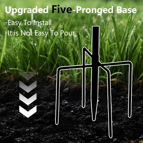 WITELIDA bird bath base with 5-prong design provides stable garden footing.