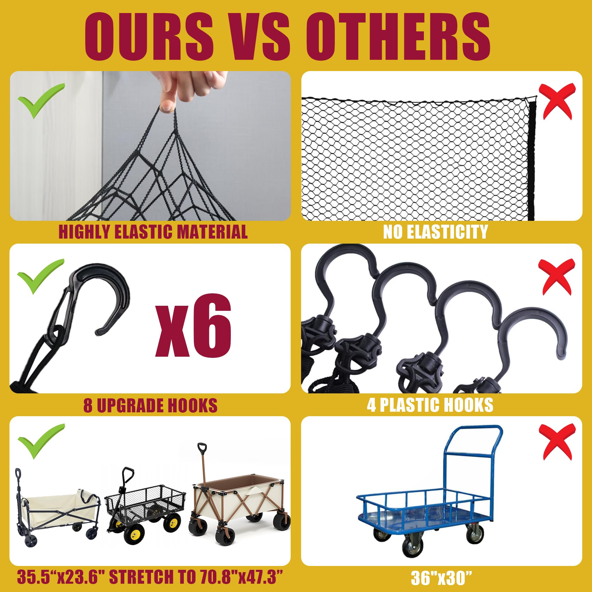 Wlitinzsen cargo net on beach cart securing items near water
