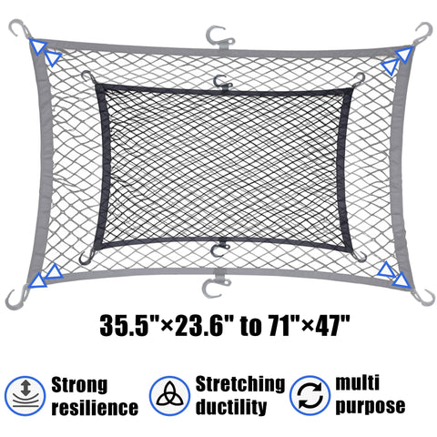 Wlitinzsen cargo net extended over wagon load to prevent spills