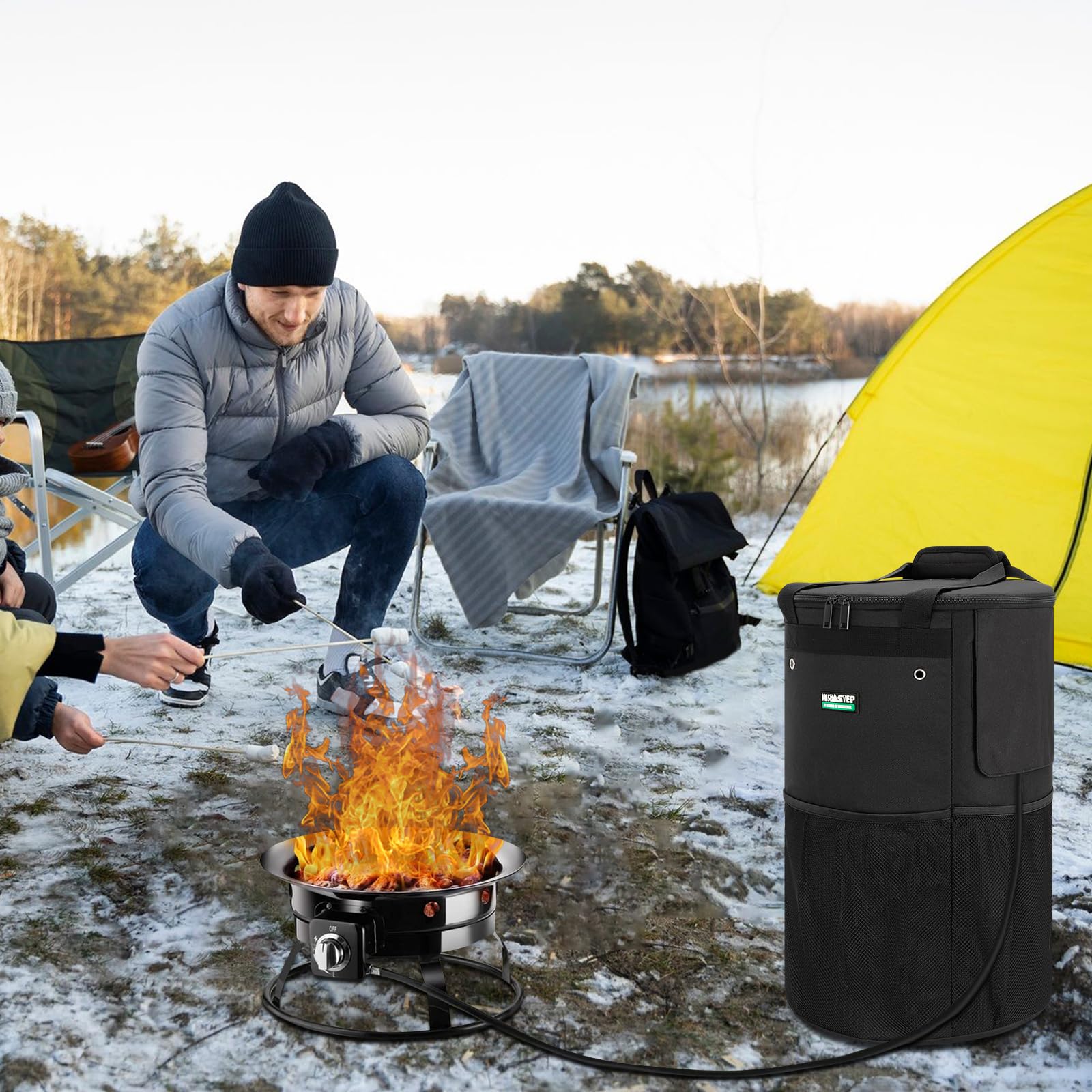 Two cushioned handles of WITSTEP propane bag ease transport