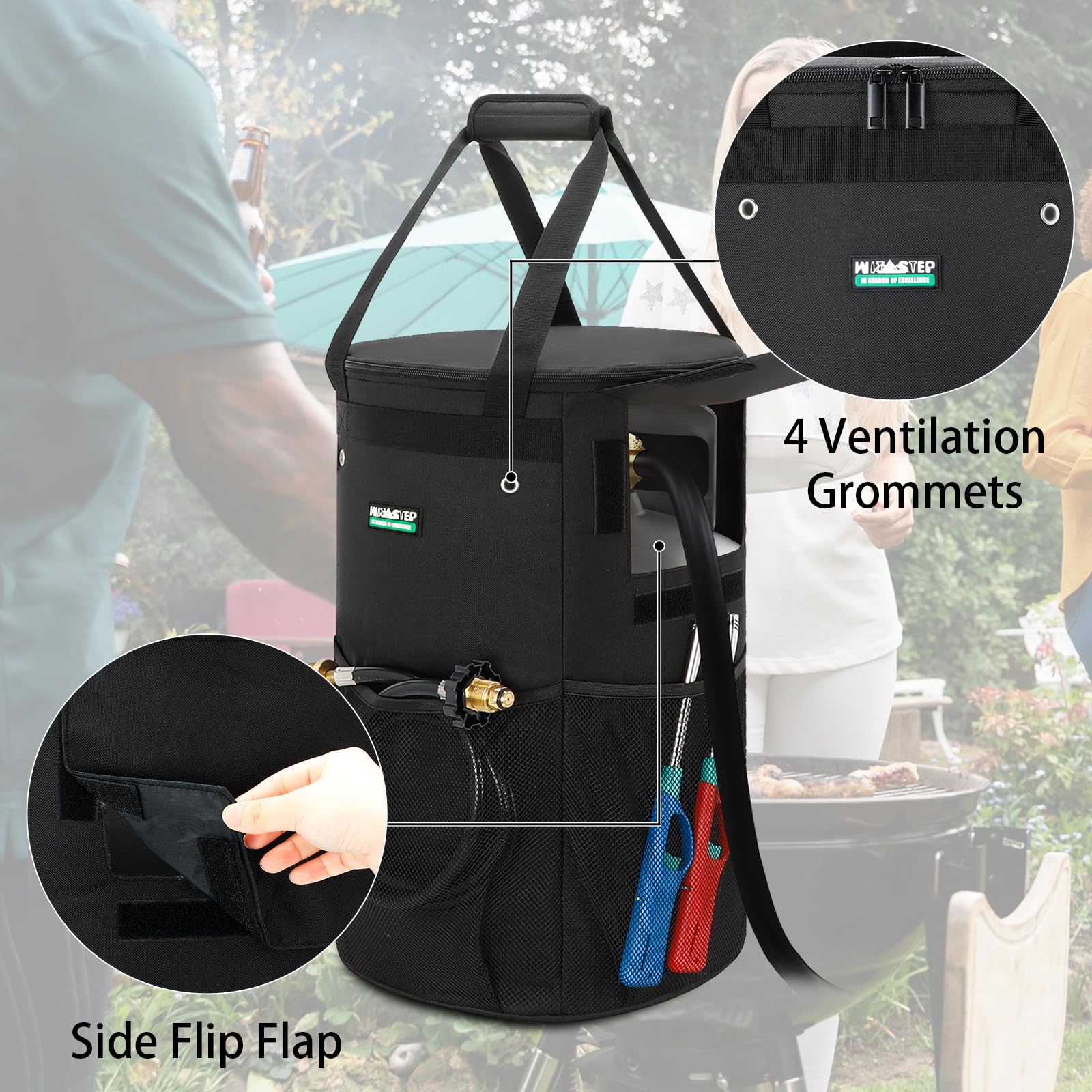 Ventilation grommets on WITSTEP tank cover promote air flow