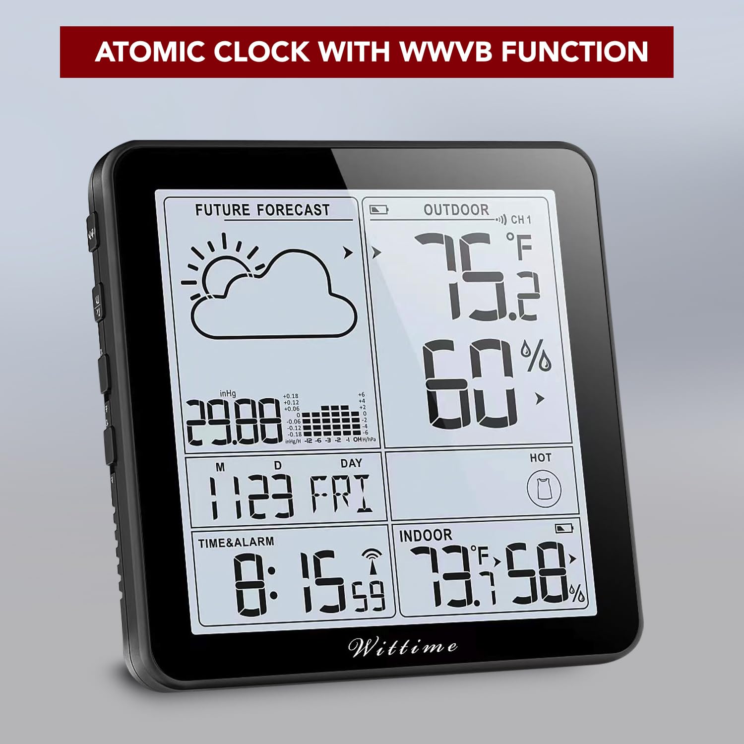 Wittime wall-mount or table-top setup fits any room