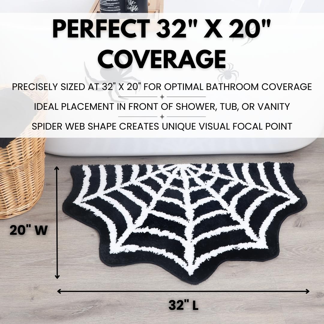 WITTIZA spider web texture detail highlights plush microfiber softness underfoot for luxurious comfort