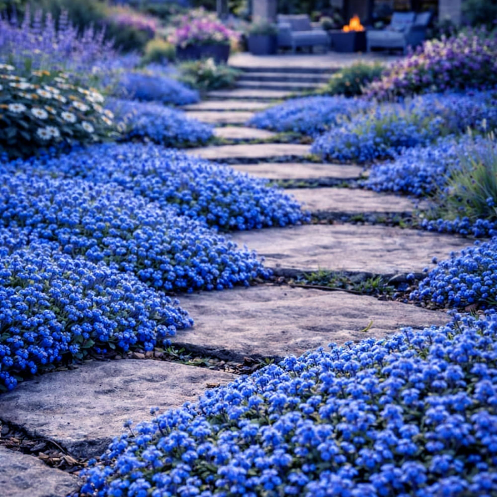 Wivolibe heirloom carpet thyme seeds form dense, fragrant ground cover