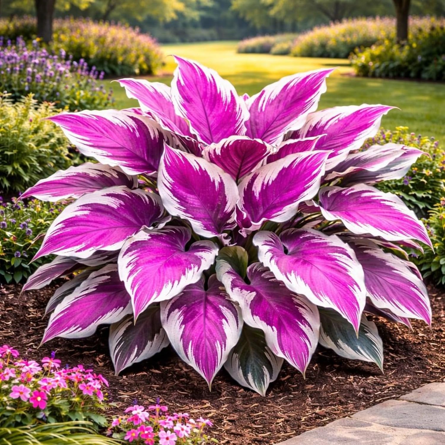 Wivolibe hosta seeds showcasing heart-shaped leaves for elegant focal points.