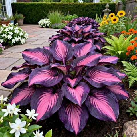 Wivolibe Hosta seeds thrive in partial shade, ideal for borders and patios.