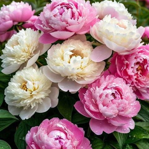 Wivolibe large blooms peony flowers image highlighting vibrant petals