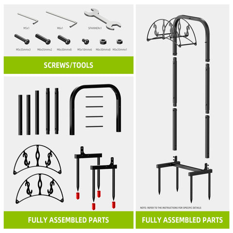 WiwiIron ground installation enables quick, tool-free setup.