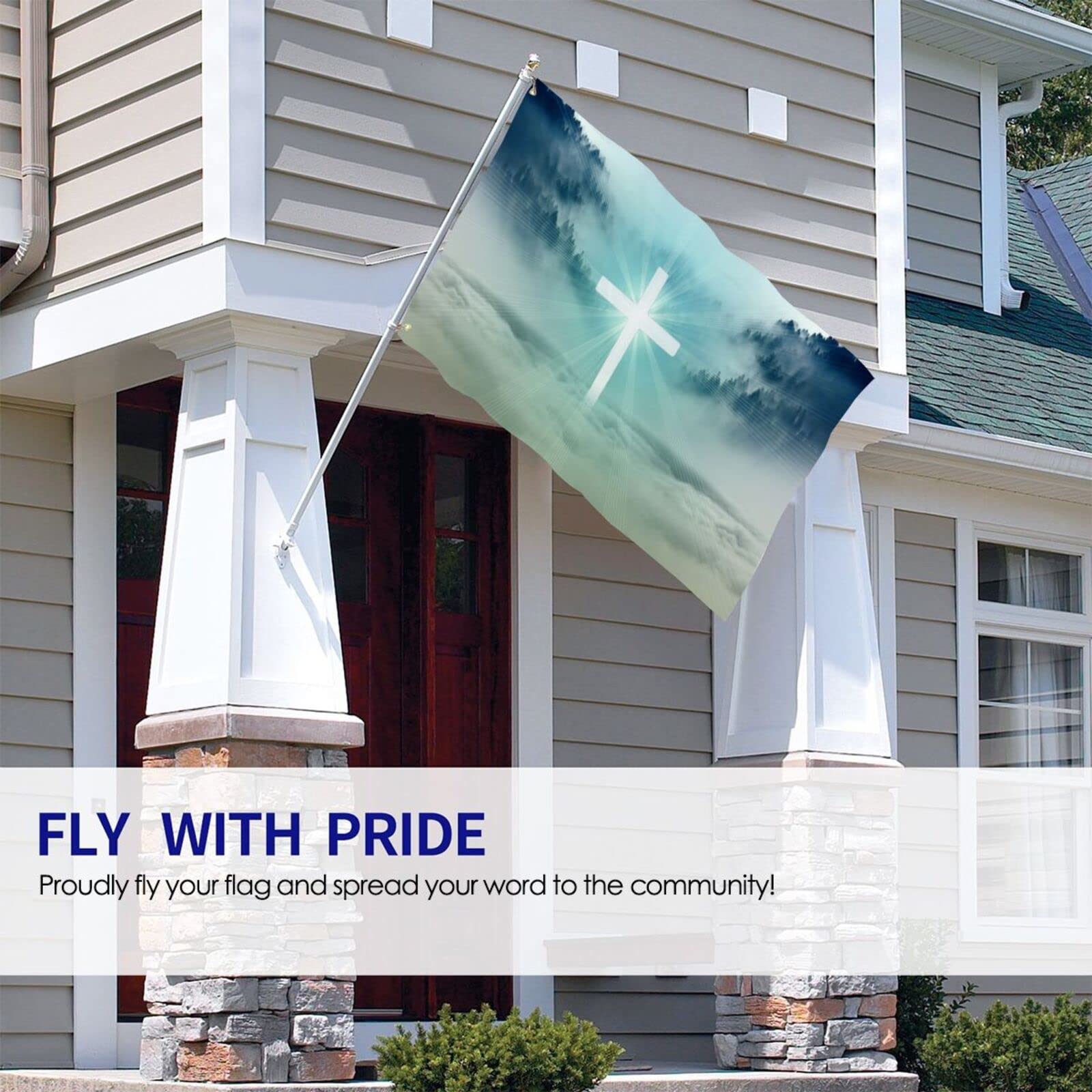 Wizfuyq flag with metal grommets ready for easy mounting indoors or outdoors