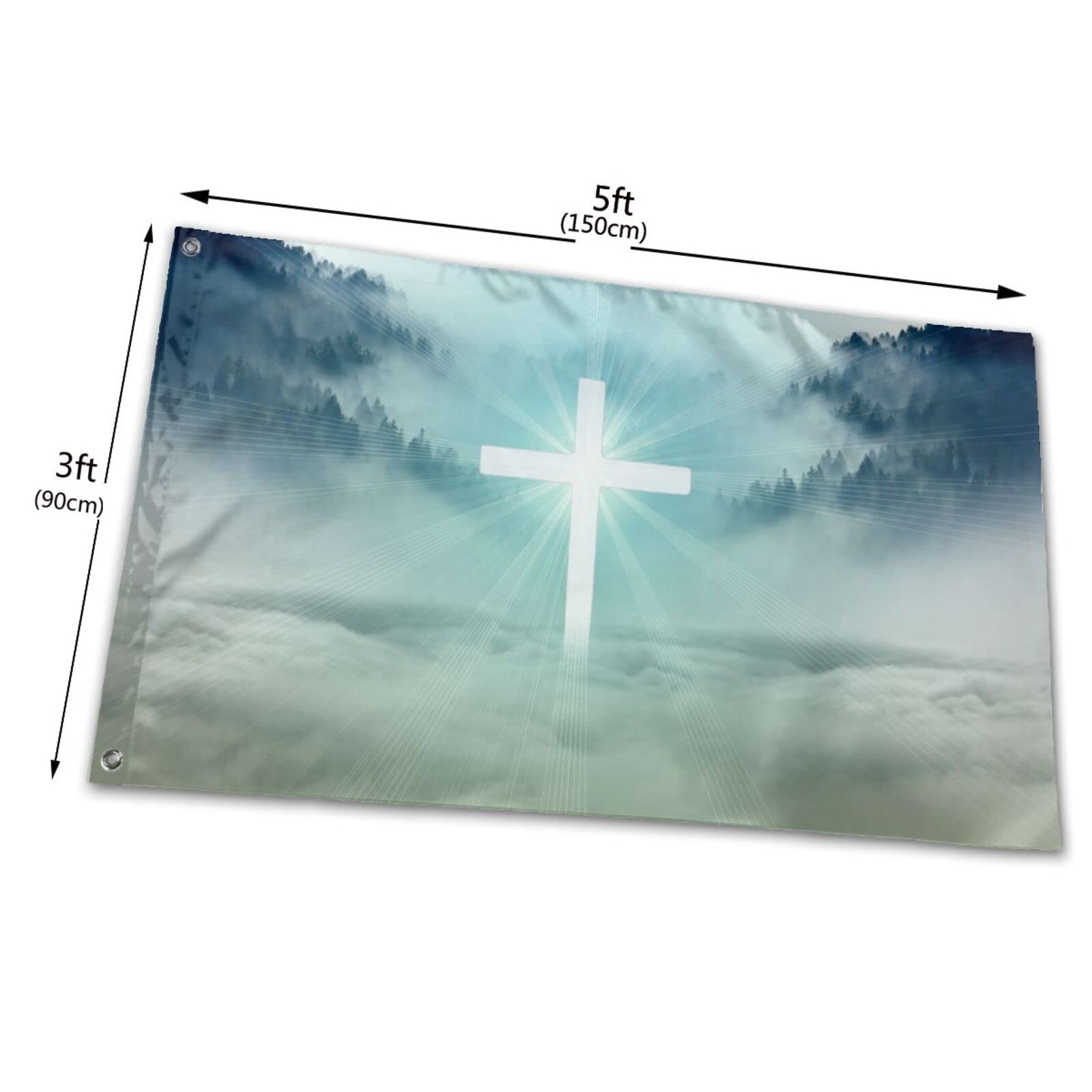 Wizfuyq polyester flag fabric detail highlights quick-drying and light drape