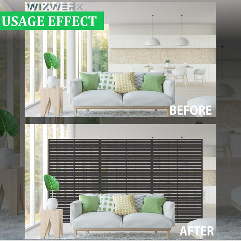 WIZWERK patio divider creating flexible room separation in garden or balcony