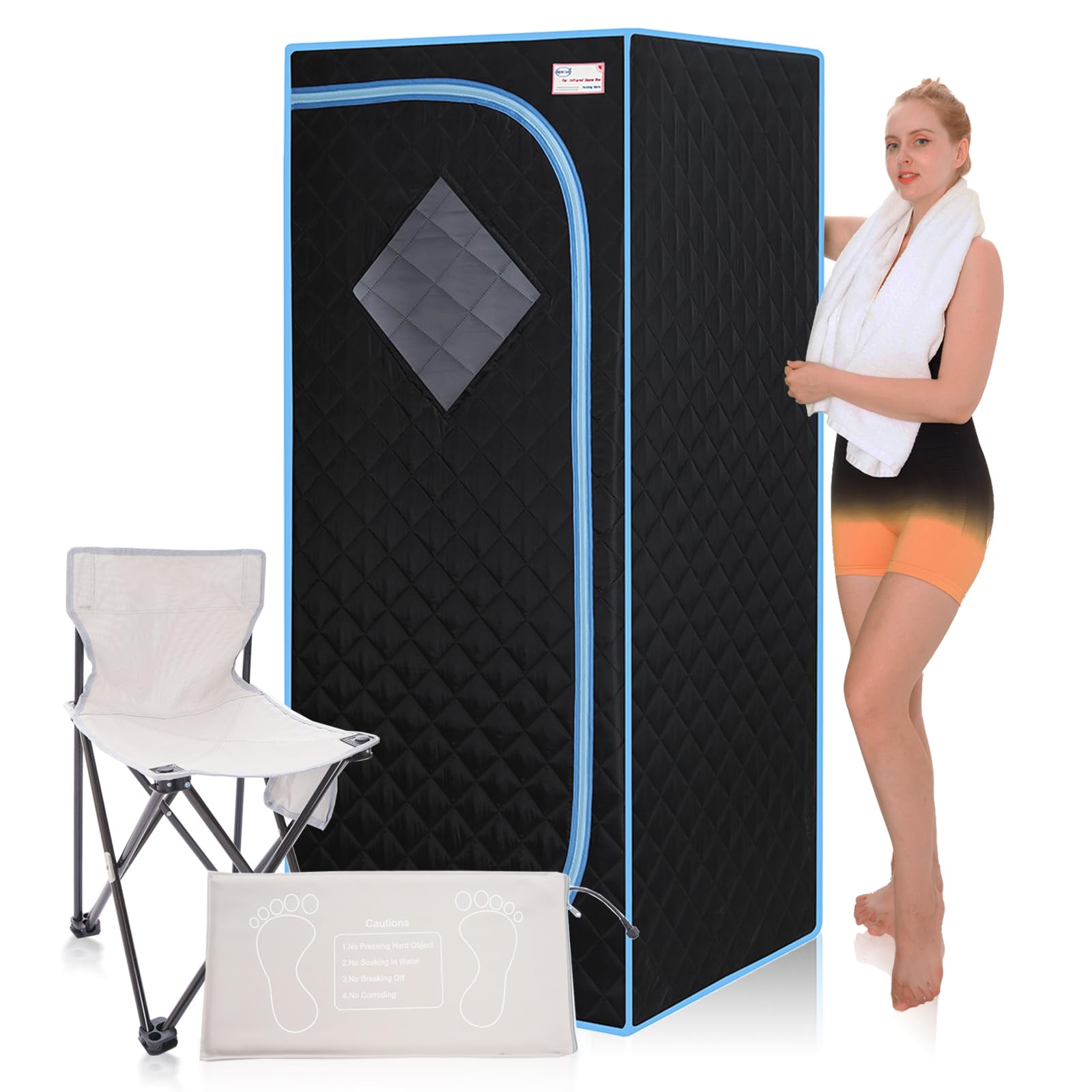 Wizzisauna private sauna setup at home, compact and easy to store.