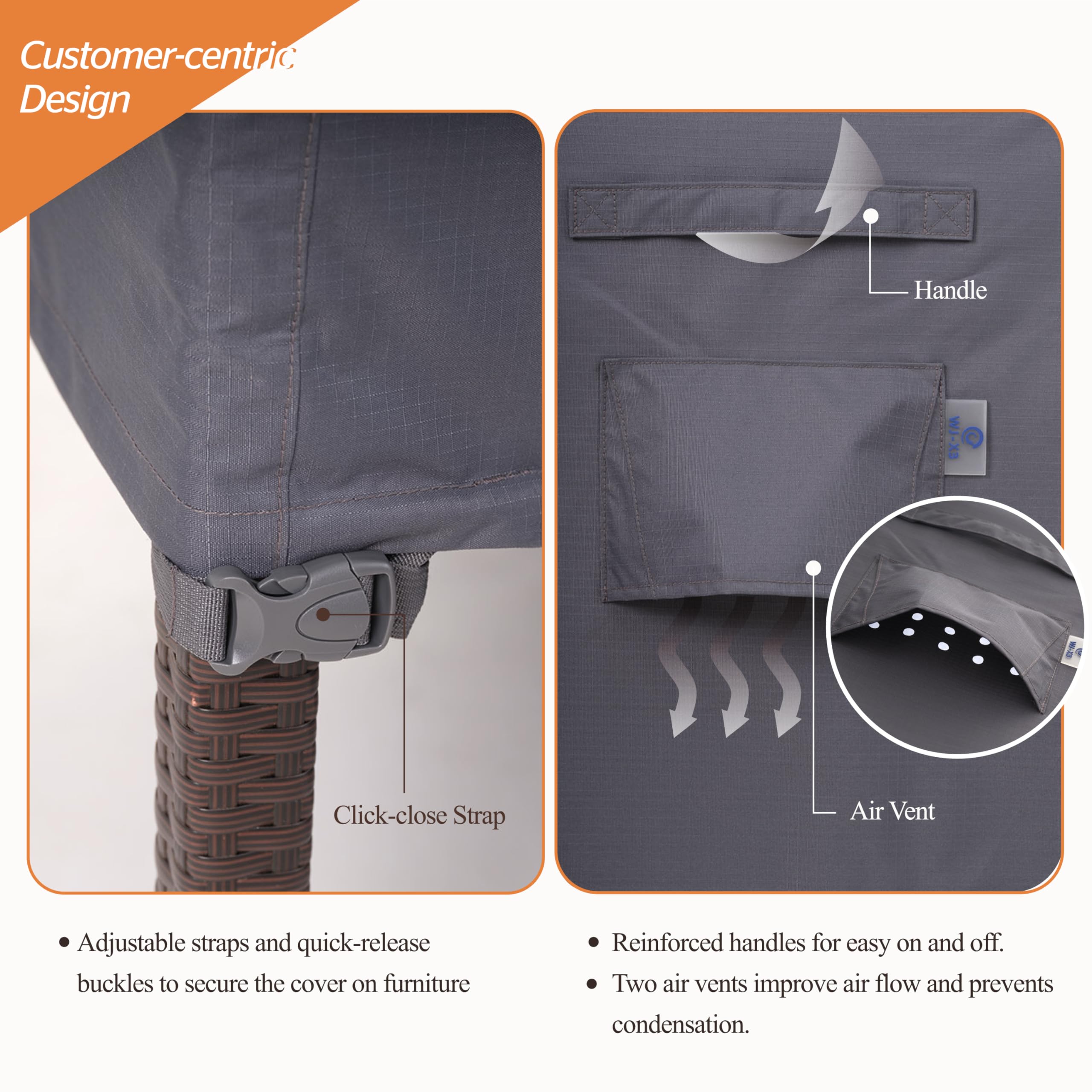 WJ-X3 extralarge cover with cinch, straps, and grommets for secure fit