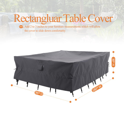 WJ-X3 extralarge cover providing UV protection for outdoor furniture