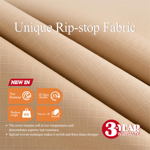 WJ-X3 ripstop waterproof fabric closeup shows strength and weather resistance