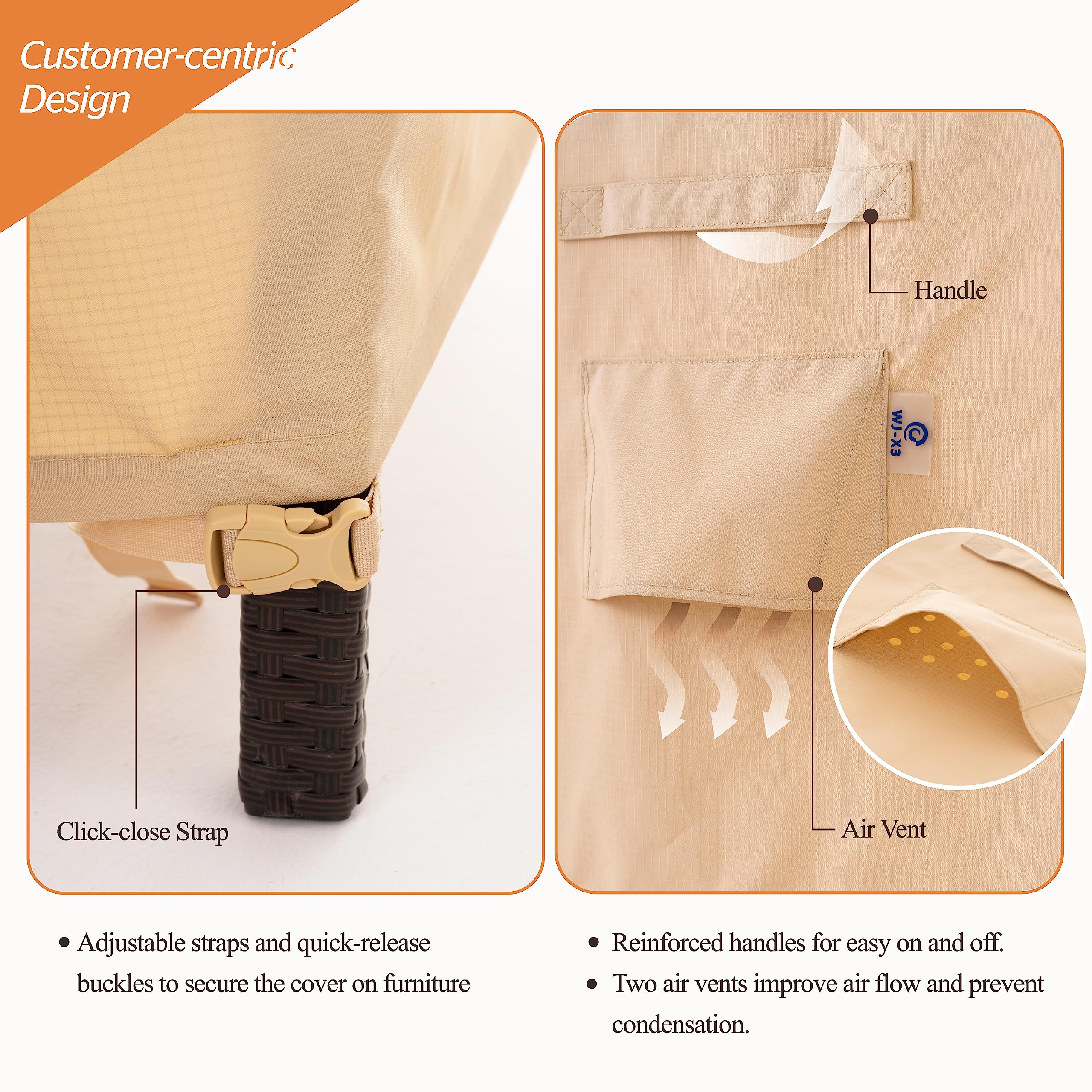 WJ-X3 storage bag keeps cover neat when not in use