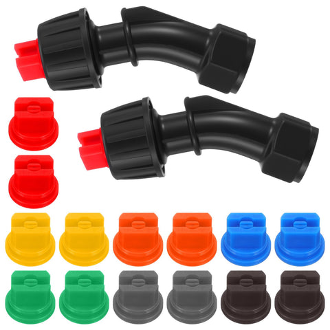 WJIAAA flat fan nozzle provides broad coverage with a 110-degree spray