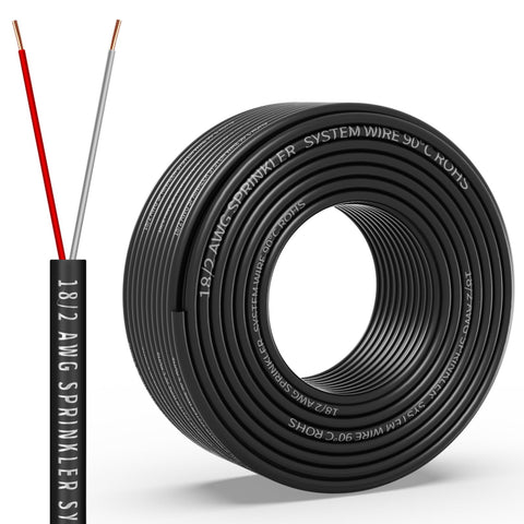 WJRZA 18/2 solid sprinkler wire coil for reliable irrigation wiring and quick installations