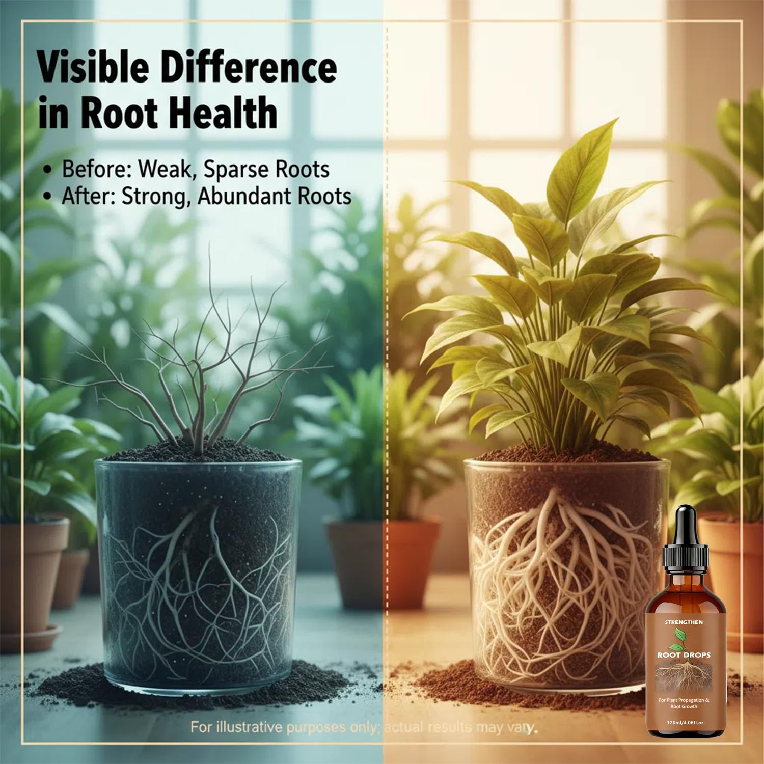 WJunHua Root Drops used in hydroponics to support nutrient uptake and root vigor.