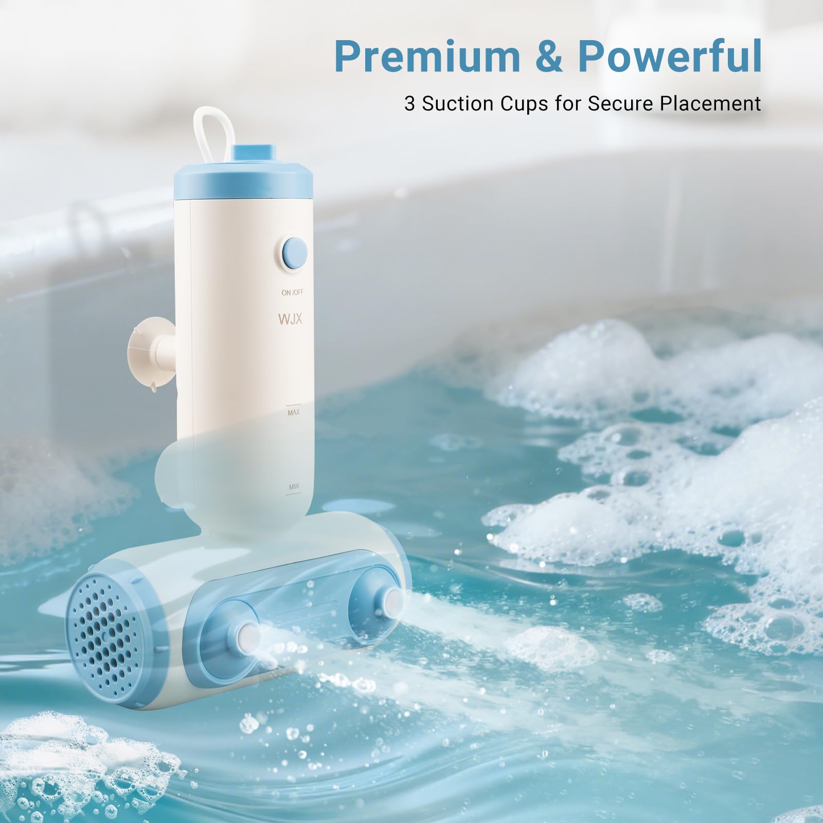 WJX bubble mode delivers cloudlike relaxation for a gentle soak.