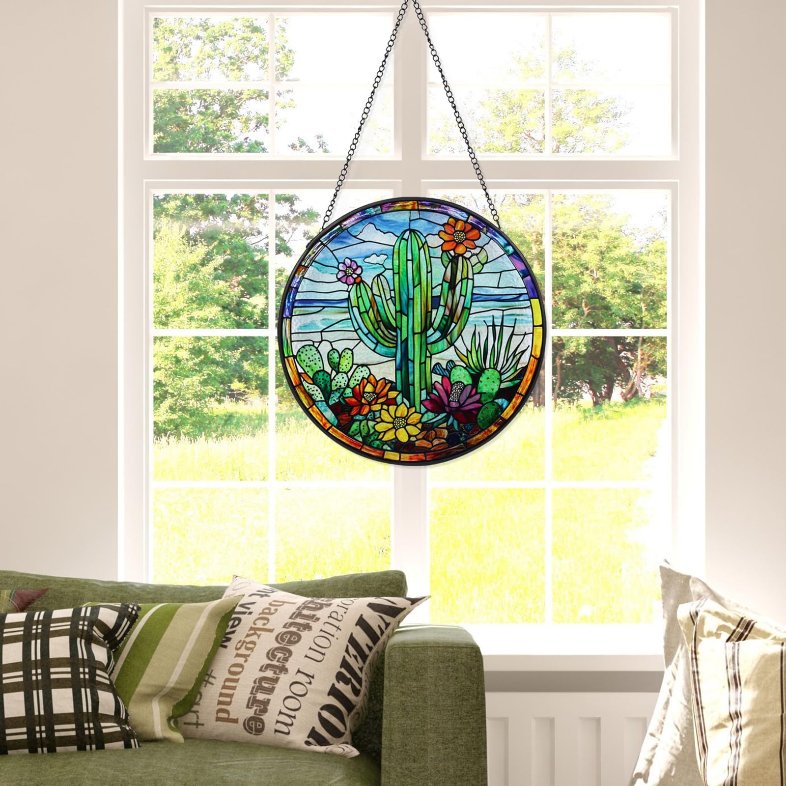 Wkyqes handcrafted glass ornament enhances homes, cafes, and storefront displays with color.
