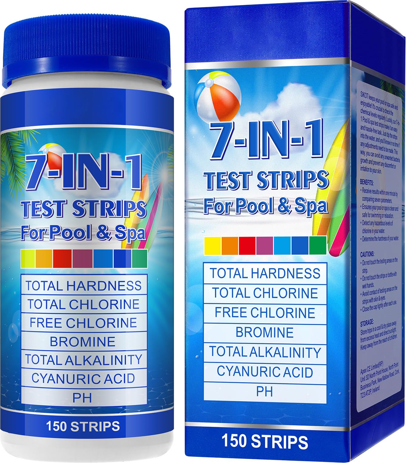 WLCTJIAYOU pool test strips 7-in-1 box helps quick, reliable testing