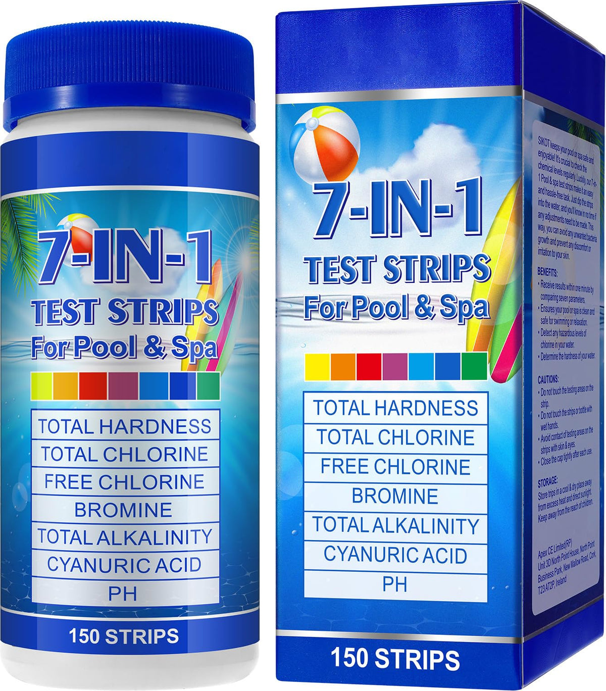 WLCTJIAYOU pool test strips 7-in-1 box helps quick, reliable testing
