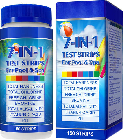 WLCTJIAYOU pool test strips 7-in-1 box helps quick, reliable testing