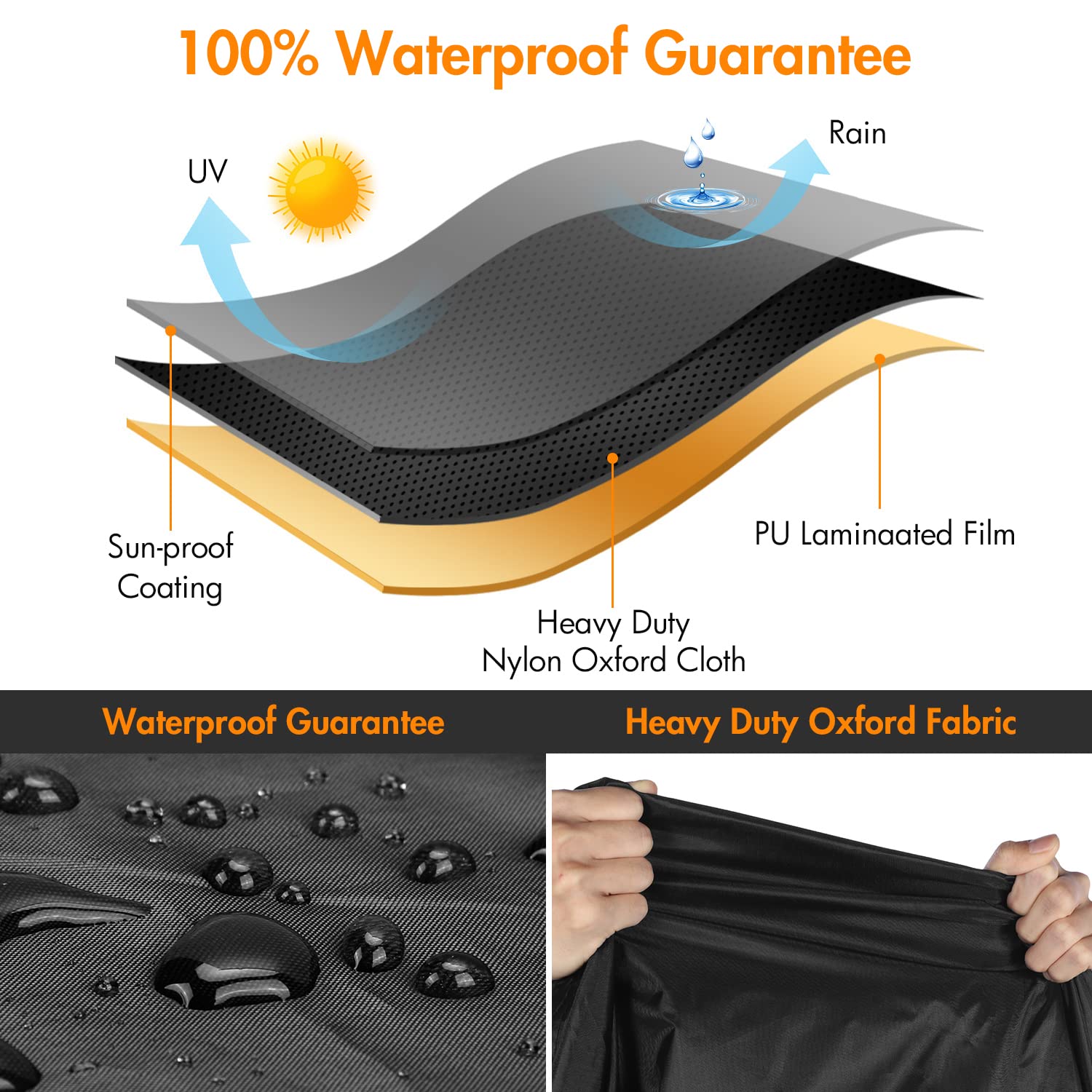 WLEAFJ Adirondack chair cover displaying air vent to reduce condensation.