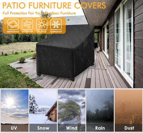 WLEAFJ Adirondack chair cover with padded handle for easy installation and removal.