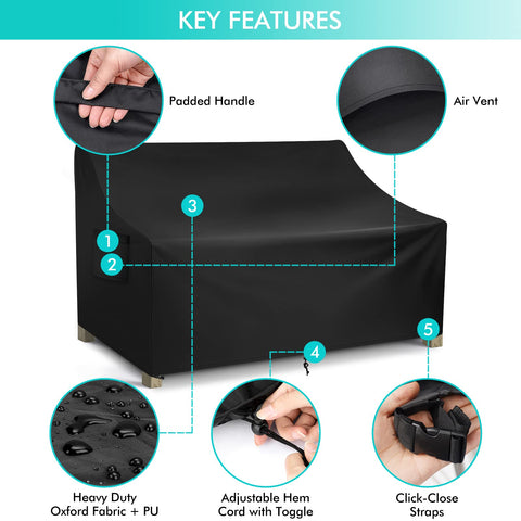 WLEAFJ Oxford fabric waterproof cover shows durable texture