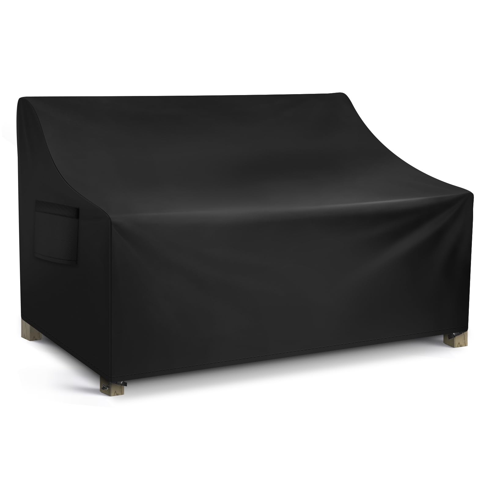 WLEAFJ patio sofa cover waterproof fabric protects a 3-seat outdoor sofa from rain.
