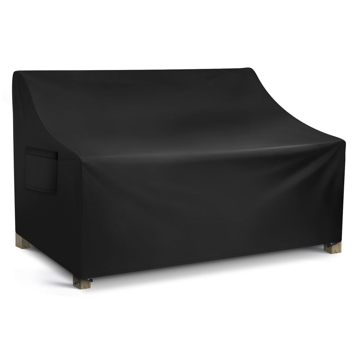 WLEAFJ patio sofa cover waterproof fabric protects a 3-seat outdoor sofa from rain.