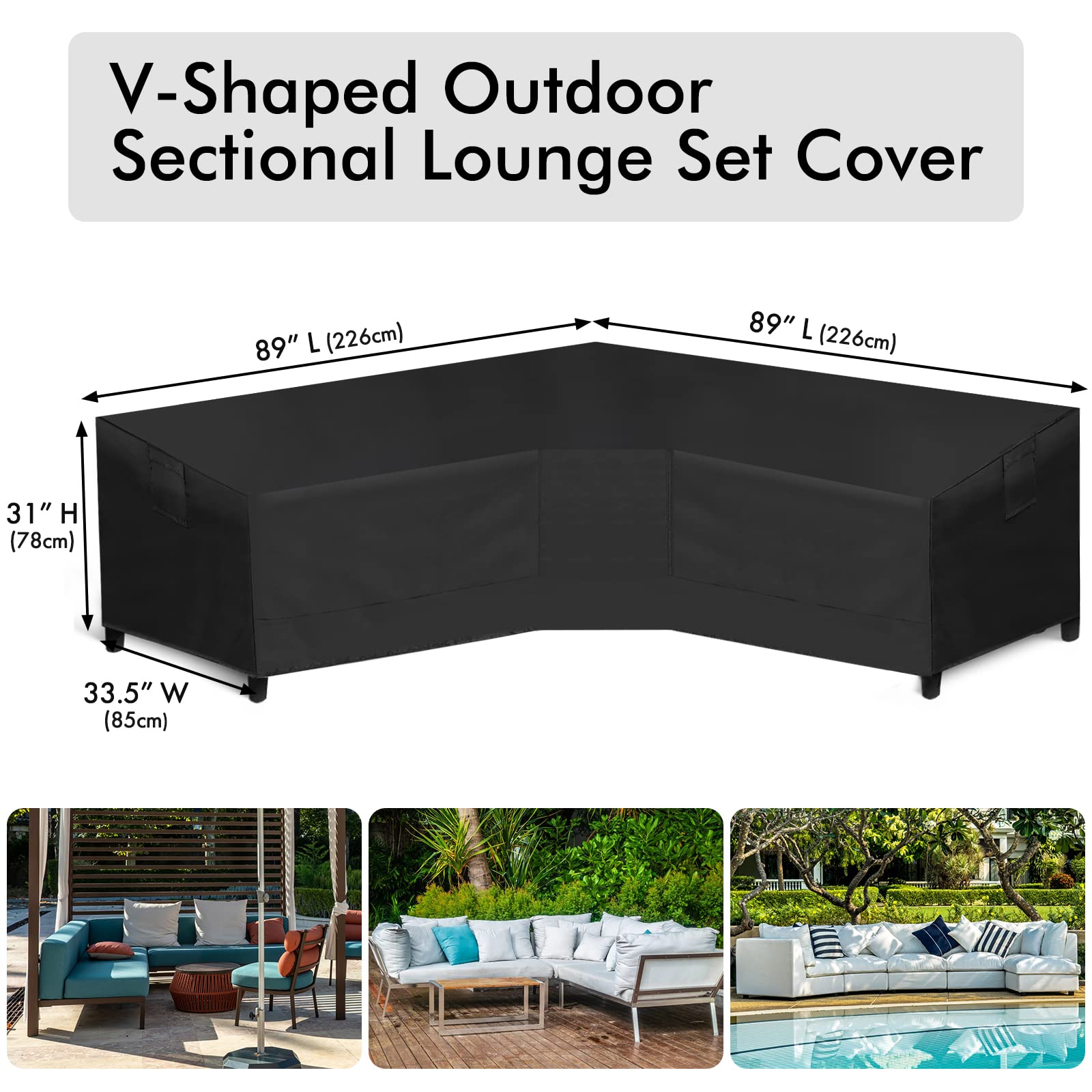 WLEAFJ sofa cover strap system, secure in windy conditions and quick removal.