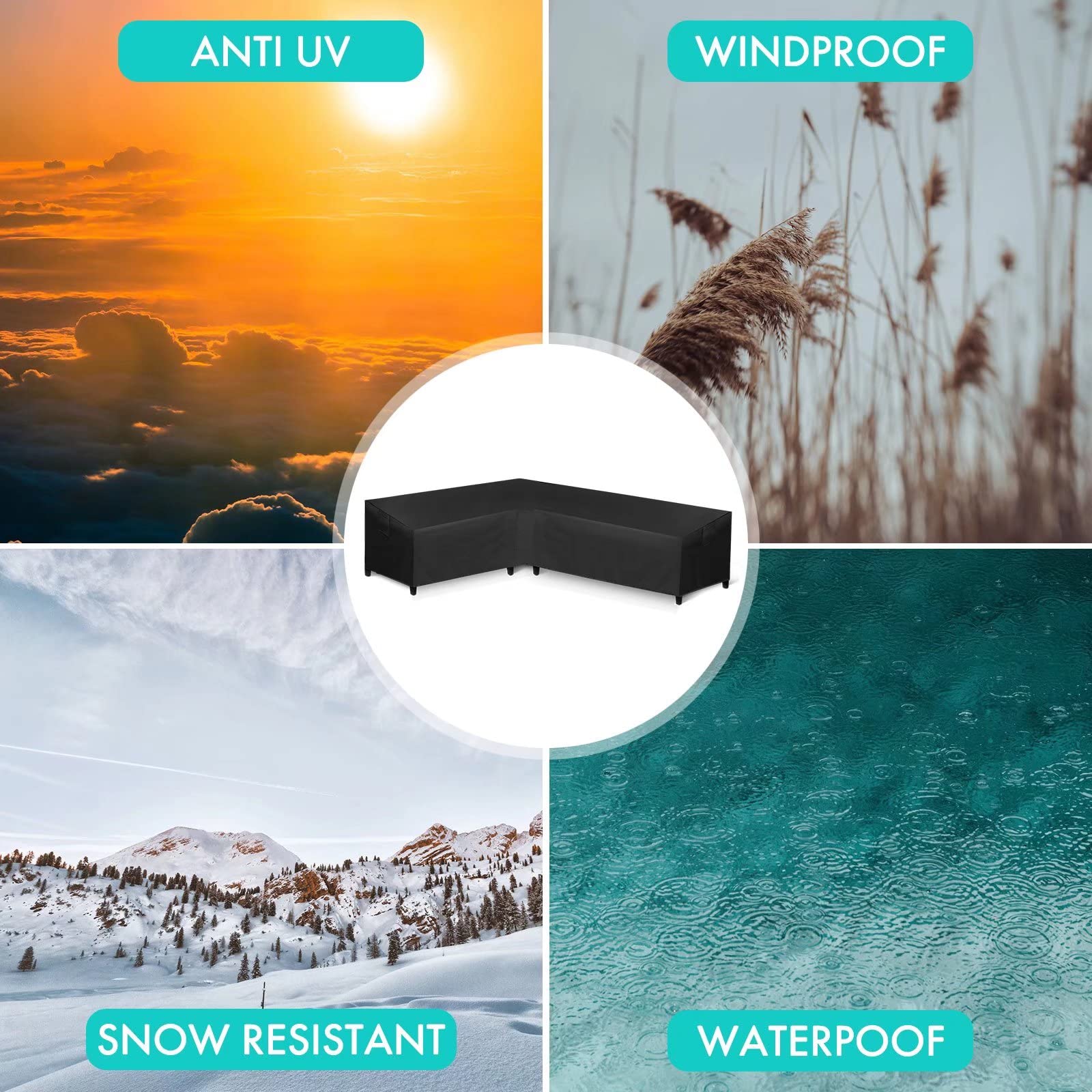 WLEAFJ six click-close straps give secure, wind-resistant fit.