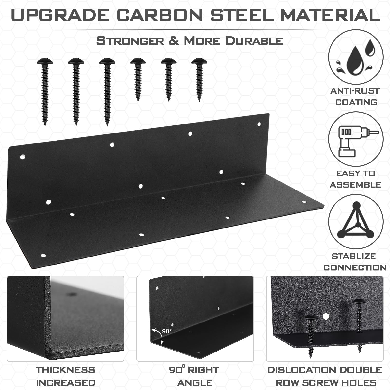 11-inch tall WLLEYAY corner brackets with 3x3 profiles for 20-24 inch beds.