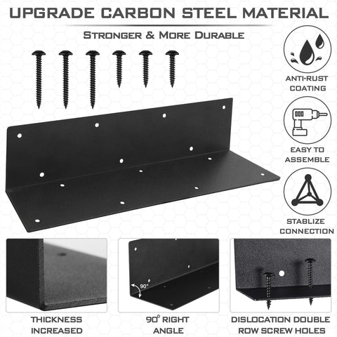 11-inch tall WLLEYAY corner brackets with 3x3 profiles for 20-24 inch beds.