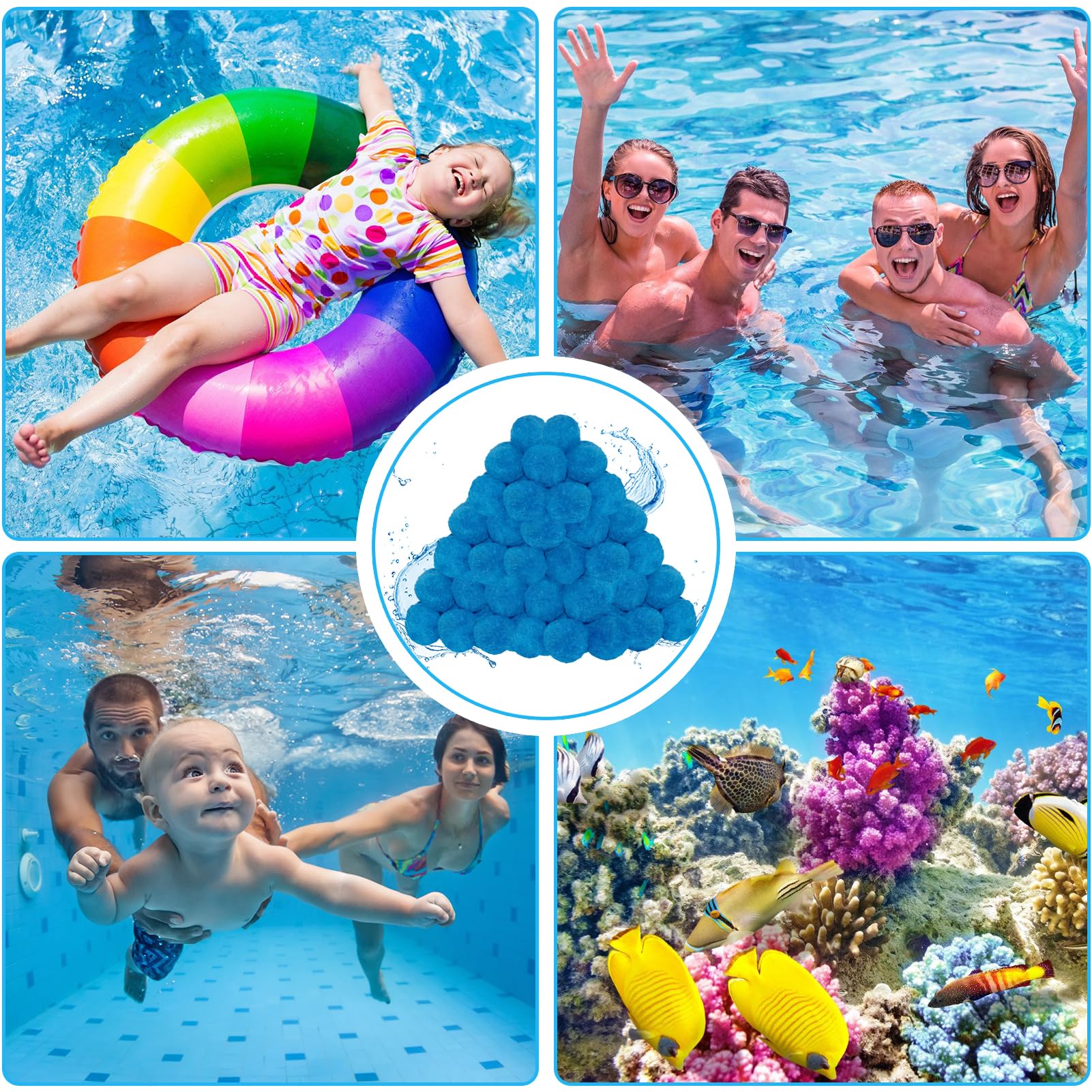 WLLEYAY filter balls bring crystal clear water by capturing fine particles efficiently