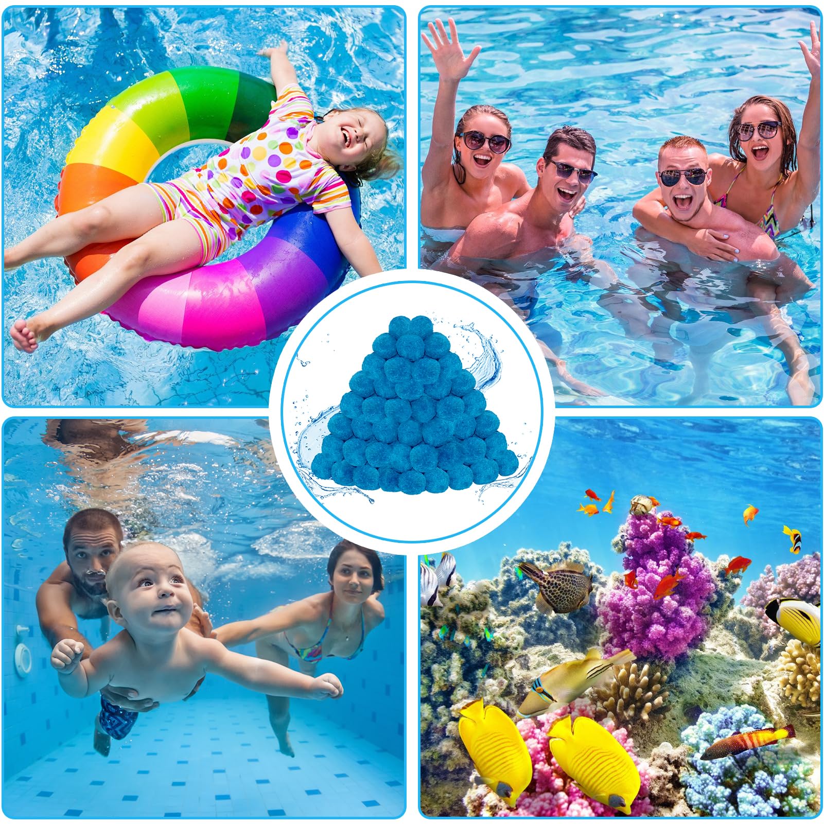WLLEYAY filter balls multipurpose use in above-ground pools and more