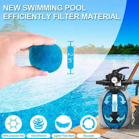 WLLEYAY filter balls sand alternative reduces clogging and saves space