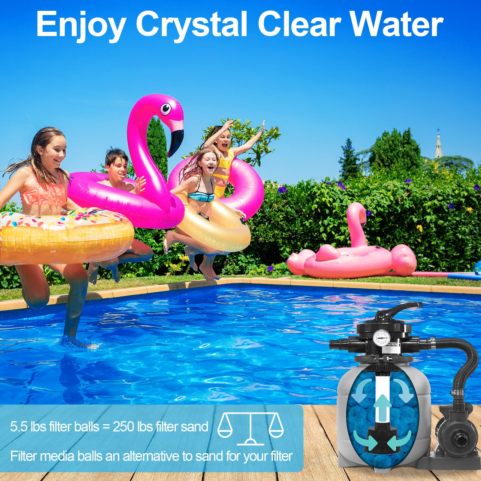 WLLEYAY filter balls water clarity improvement through efficient filtration