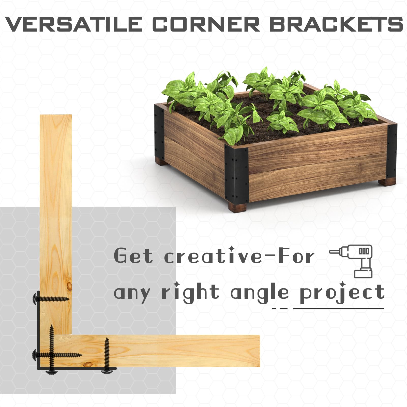 WLLEYAY wood screws included with brackets for secure long-lasting connections.