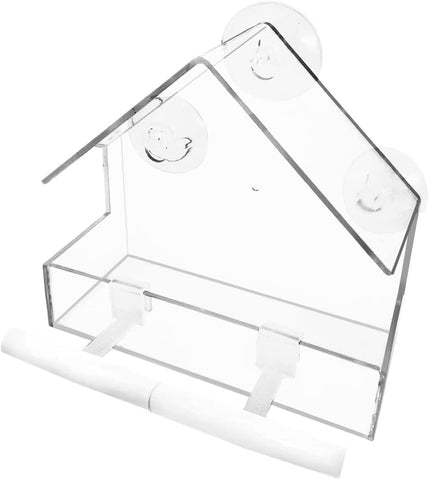 WLLKOO Window Bird Feeder suction cups secure to glass for steady viewing