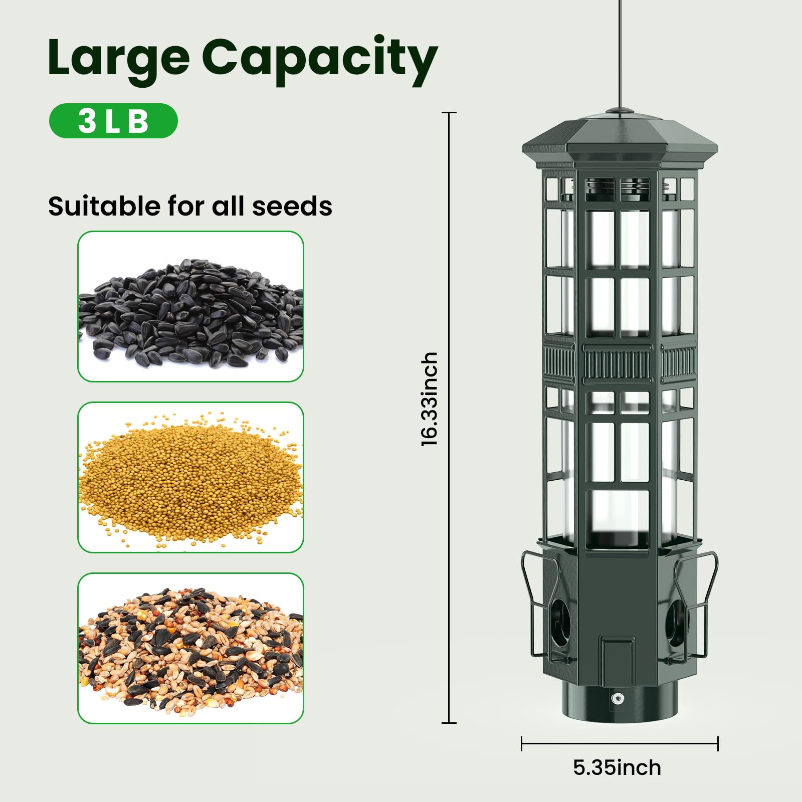 WLNYUGS heavy-duty recycled metal construction resists chewing and weather
