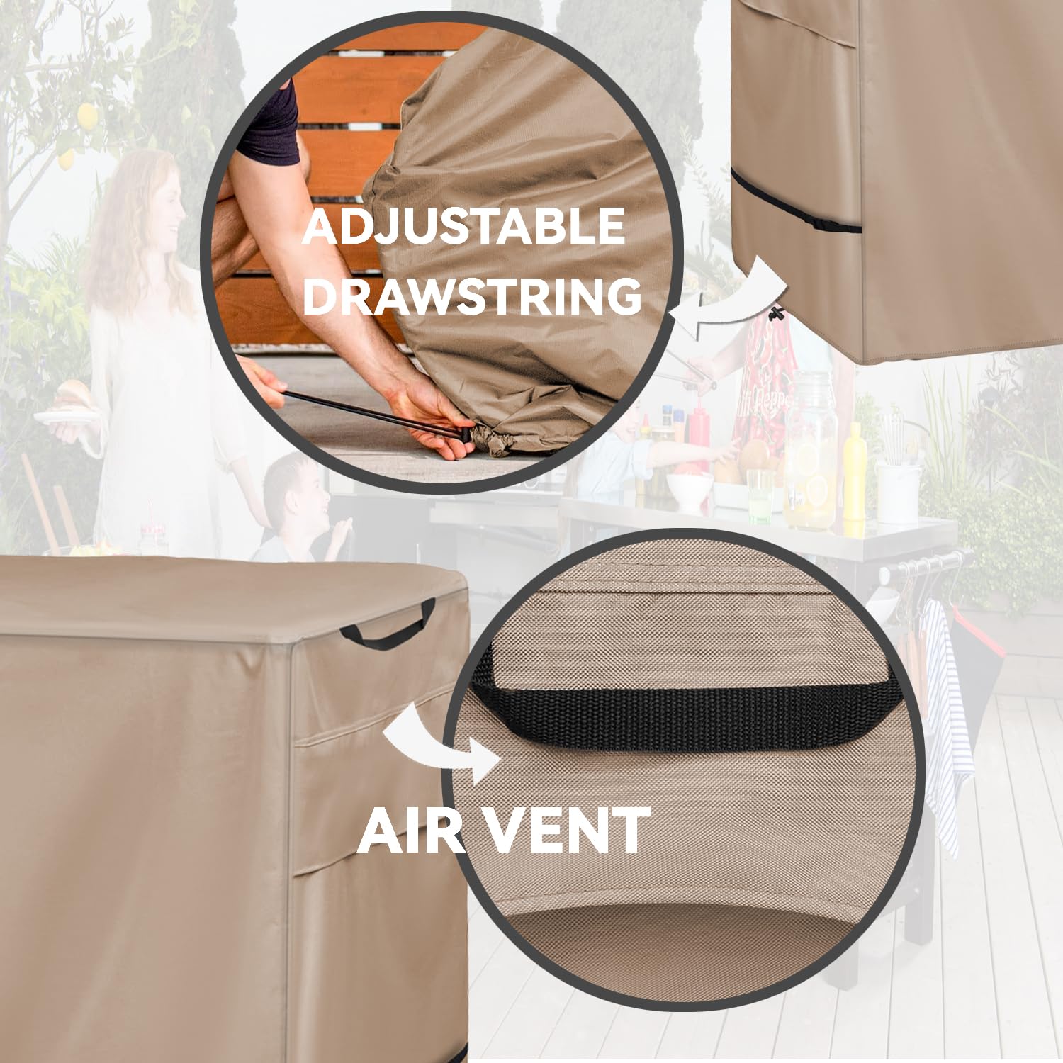 Wnanan cover vents reduce inside condensation for steadier contents