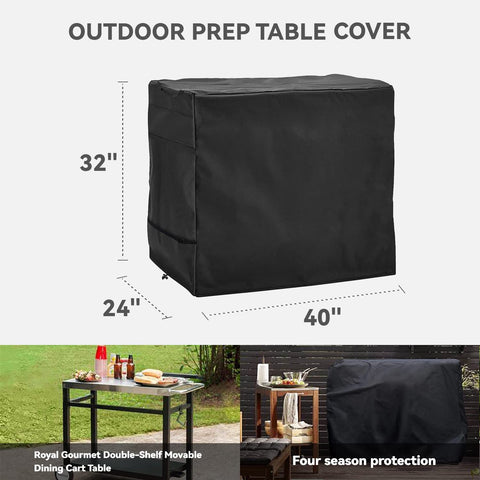 Wnanan dining cart cover shows easy-on-off handles for quick fitting.