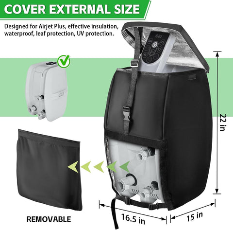 Wnanan hot tub pump cover side view highlighting weatherproof shell