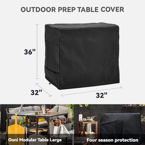 Wnanan pizza oven table cover with handles enables easy on-off for quick setup.