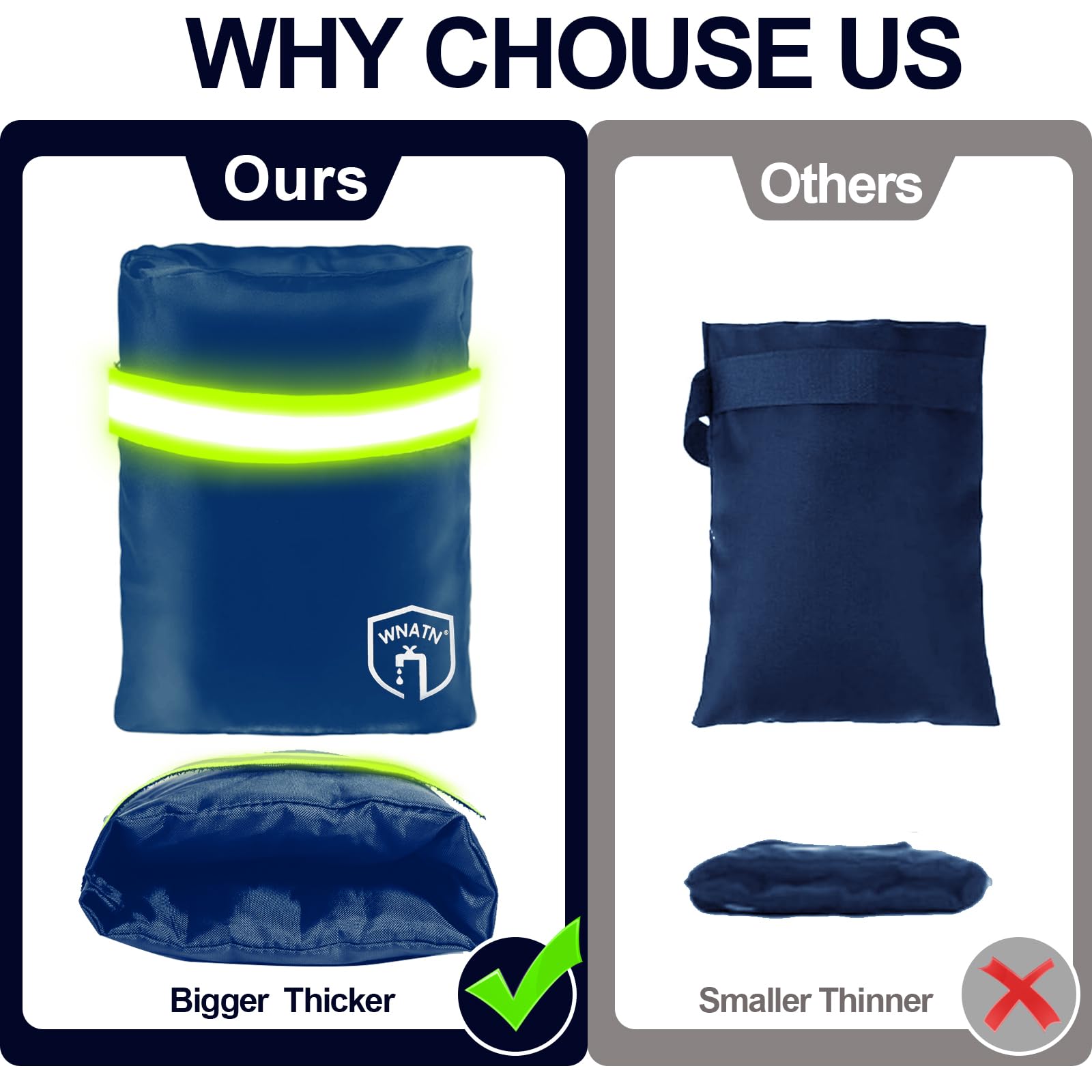 WNATN faucet cover with reflective strips enhances visibility for safe nighttime use.